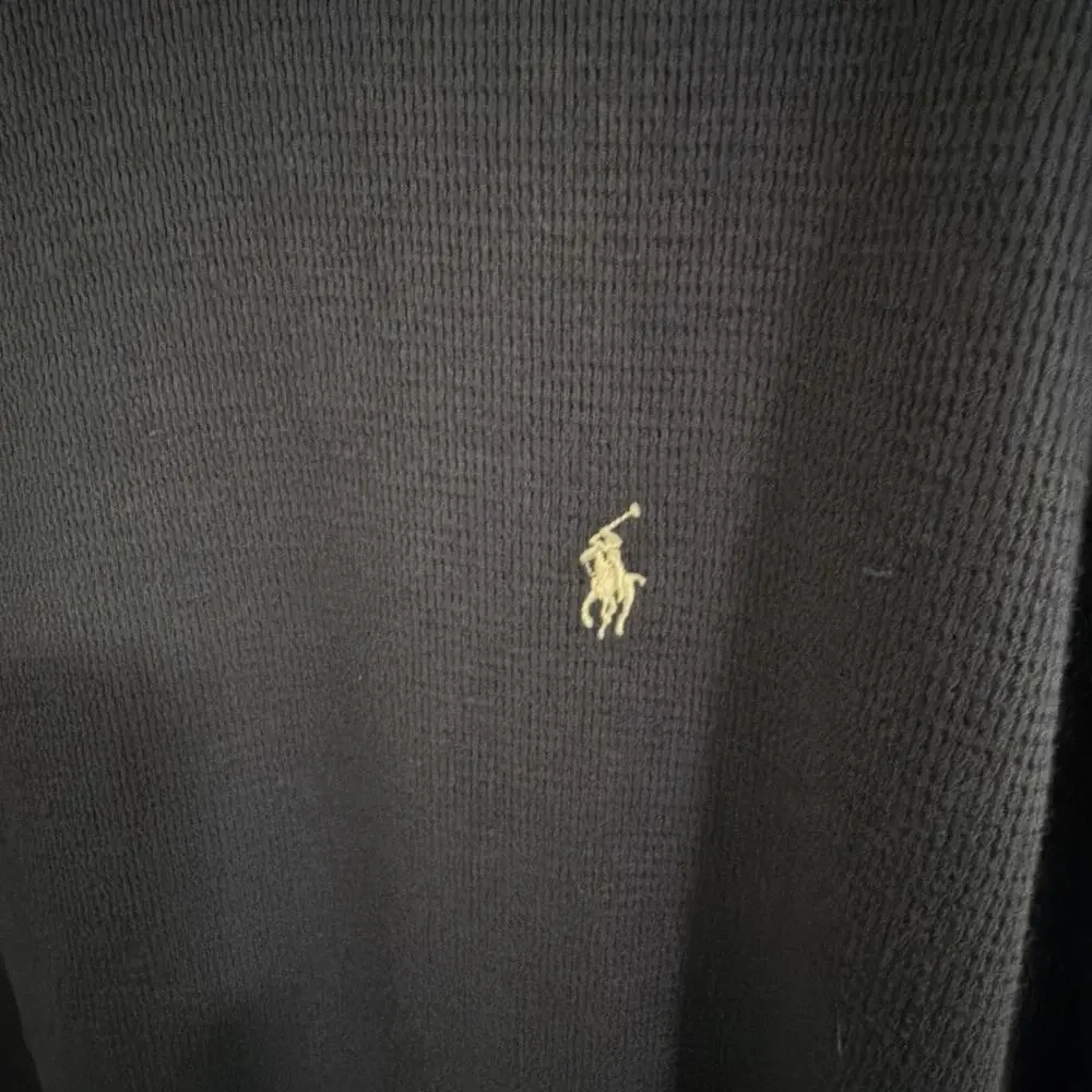 Polo Ralph Lauren Thermal Shirt Men’s XL Navy Waffle Knit Long Sleeve Sleepwear